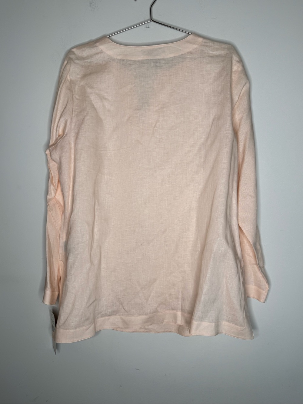 Plus Size 1X Linen Lauren Ralph Lauren Split Neck Tunic Pink Peach Top New NWT - Picture 2 of 6